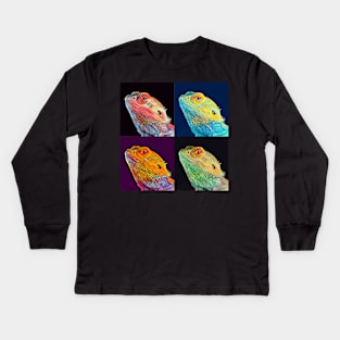 Artful Bearded Dragon Kids Long Sleeve T-Shirt